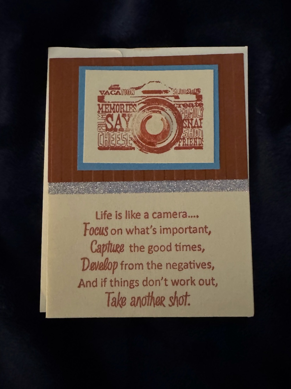 Photography/inspirational greeting card
